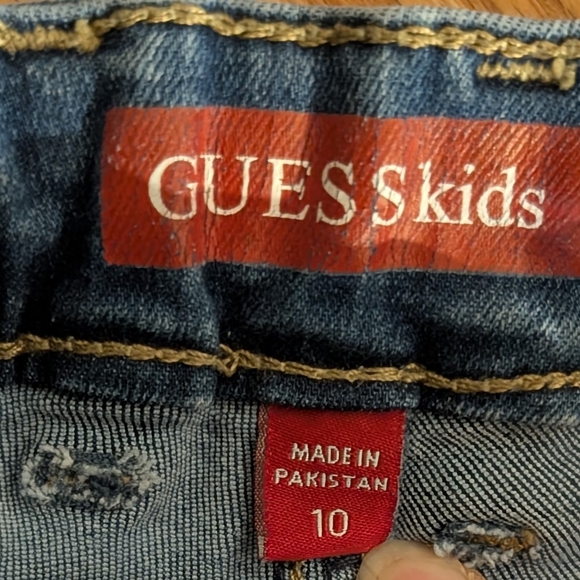 Distressed Blue Guess Skinny Jeans w - Picture 2 of 6